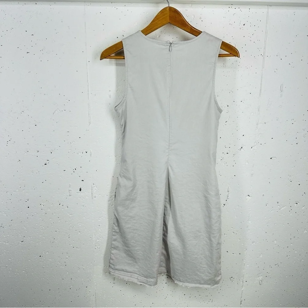 Level 99 Women's size Small Frost Gray Linen Blend Dress